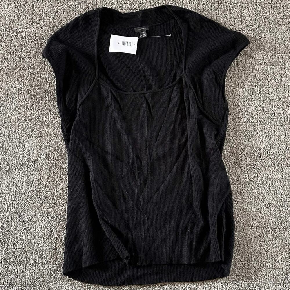Halogen 3X Ribbed Square Neck Sweater Top New